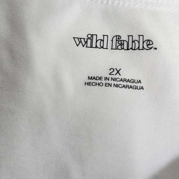 Wild Fable cropped short sleeve tee white 2X - Picture 4 of 12